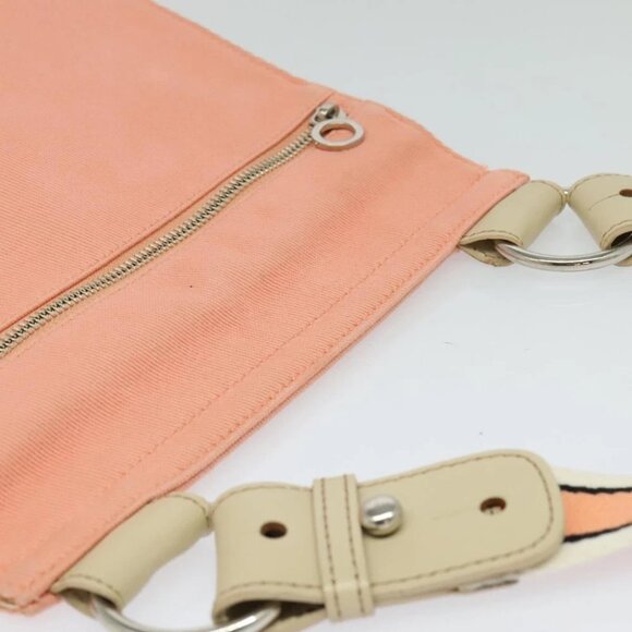 BURBERRY Blue Label Shoulder Bag Canvas Pink Auth - Picture 6 of 14